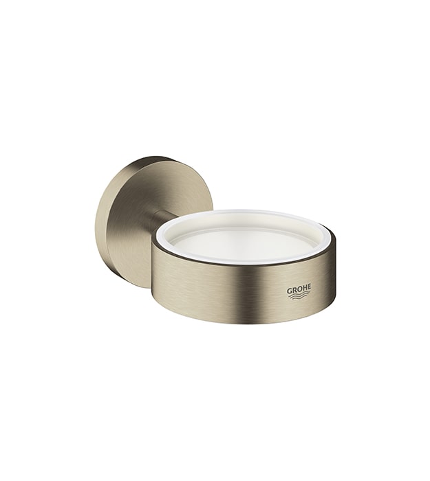 Grohe Essentials Glass-Soap Holder Brushed Nickel-min