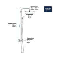 Grohe Euphoria 310 Cooltouch Thermostatic Shower System - Image 4