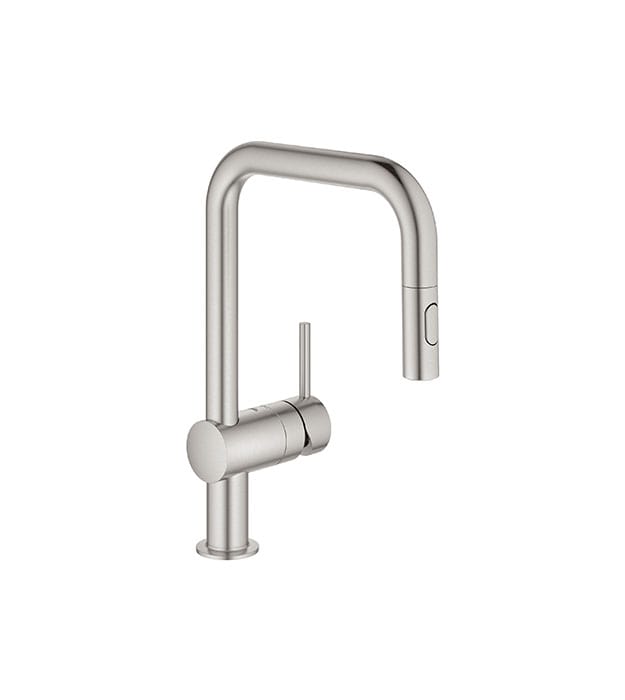 Grohe Minta Long Reach Pull Down Kitchen Faucet SuperSteel min