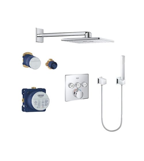 Grohe SmartControl Square thermostatic modern shower set