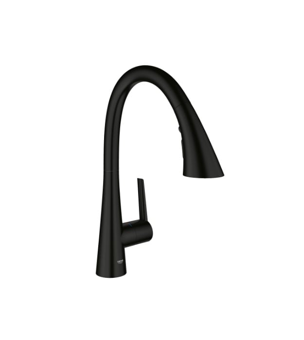 Grohe matte black kitchen faucet