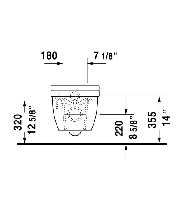 Duravit Starck 3 Compact Wall-Hung Toilet S4-min