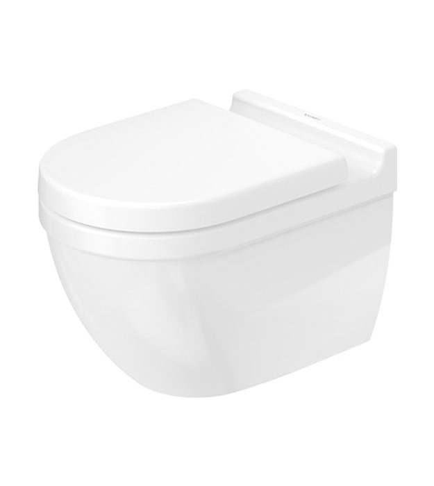 Duravit Starck 3 V2 Compact Rimless Wall Mount Toilet