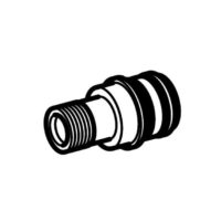 Geberit Sigma 2x4 Brass Nipple to Filling Valve Type 380