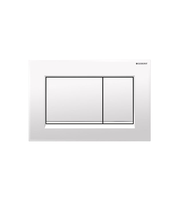 Geberit Sigma30 In-Wall Dual Flush Plates Gloss white with matte white accent-min