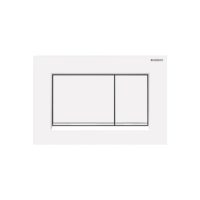Geberit Sigma30 In-Wall Dual Flush Plates Matte white with polished white accent-min