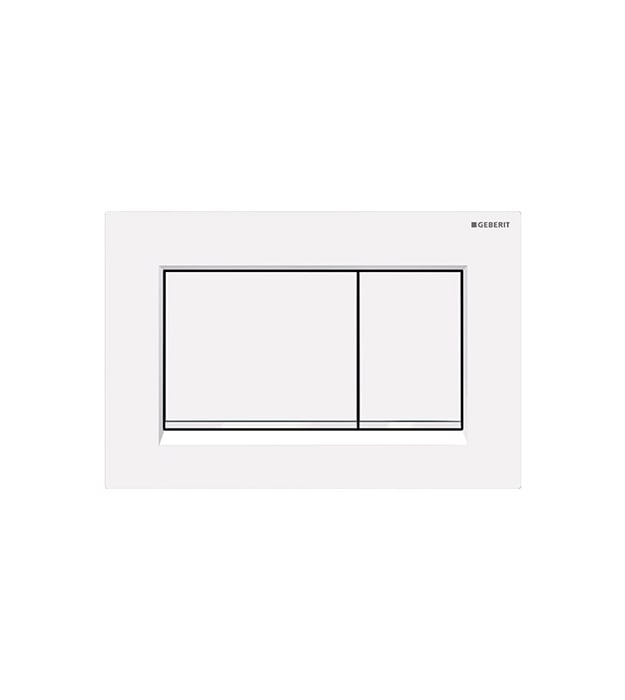 Geberit Sigma30 In-Wall Dual Flush Plates Matte white with polished white accent-min