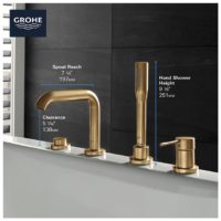 Grohe Essence 4-Hole Rim-Mount Tub Faucet S1-min