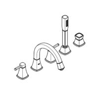Grohe Grandera 5-Hole Rim-Mount Bathtub Faucet S1-min