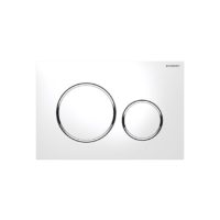 Matte white with polished chrome accent-min
