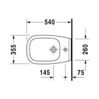 Duravit D-Code Wall-Mounted Bidet 2236150000 - Image 3
