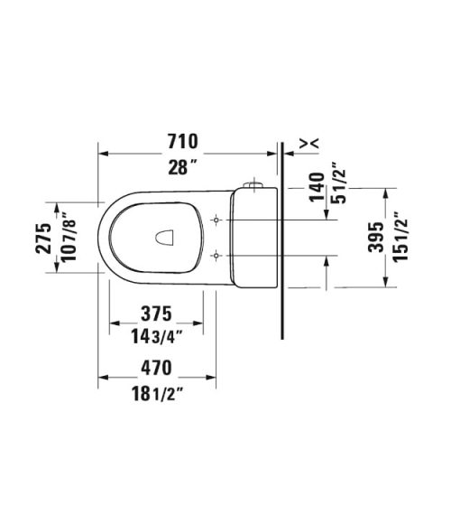 Duravit DNeo Toilet OnePiece Rimless With Seat 20080100U3 saniterica