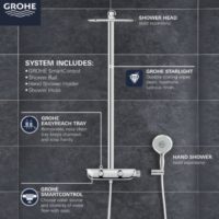 Grohe Smartcontrol Thermostatic Exposed Shower Kit - Image 5