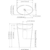Slik Portfolio Evoque Solid Surface Pedestal Sink - Image 4