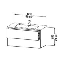 Duravit L-Cube LC6242 40" Wall-Mounted Vanity - Image 7
