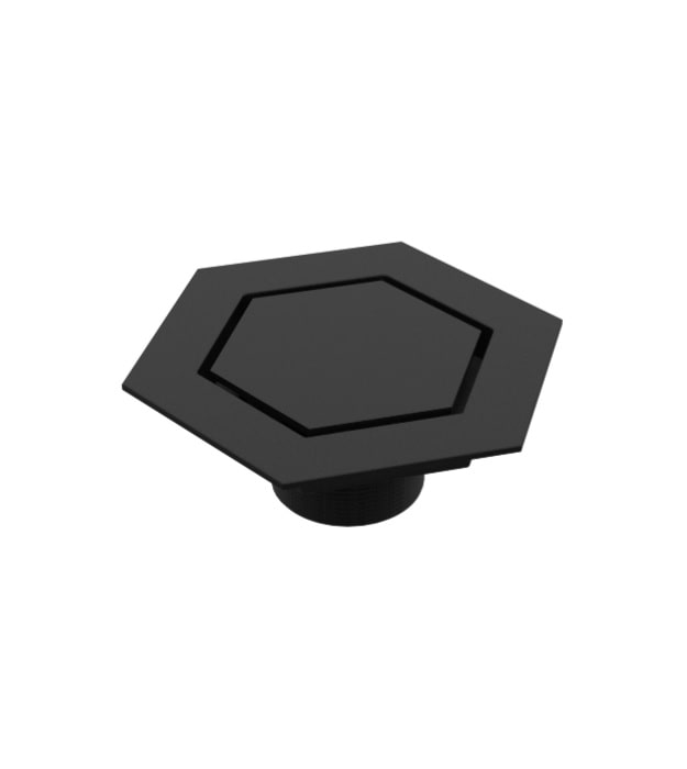 Matte Black Hexagonal Drain