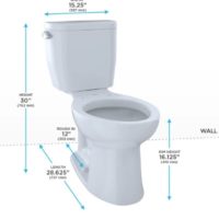 TOTO Entrada CST244EF#01 Toilet With Seat - Image 4
