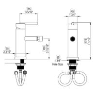 Rubinet Genesis Single Hole Bidet Tap With Clicker Drain - Image 3