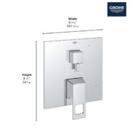 Grohe Eurocube Shower Trim Dimensions