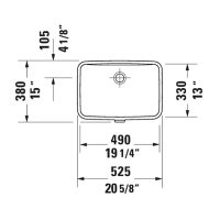 Duravit 03954900172 Undermount Vanity Sink