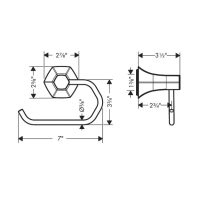 Hansgrohe Locarno Toilet Paper Holder Dimensions