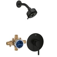 Grohe Concetto Matte Black Shower Bundle Pressure Balance