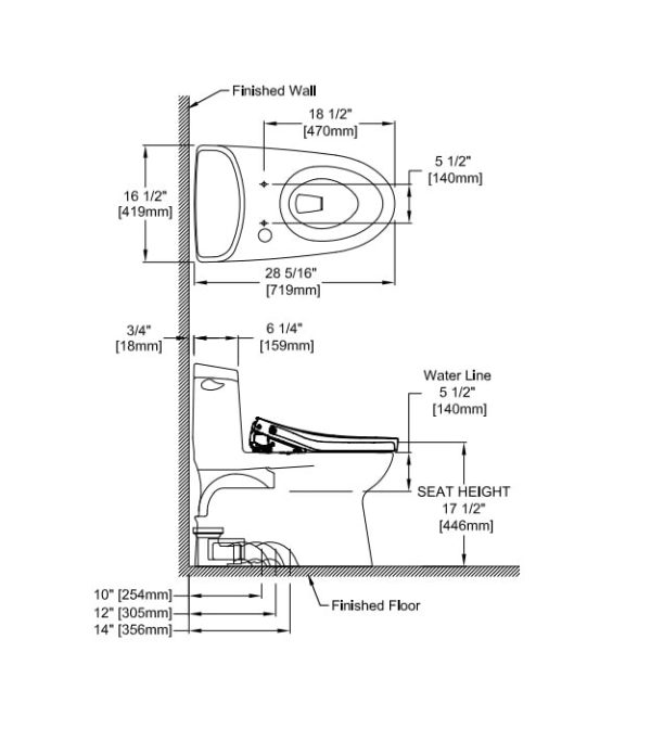 TOTO Carlyle II Toilet Washlet+ CST614CEFGAT40 - saniterica