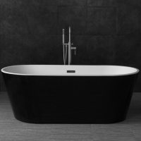 Woodbridge B-1813 Black Freestanding Bathtub 67" - Image 5