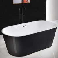 Woodbridge B-1813 Black Freestanding Bathtub 67" - Image 4