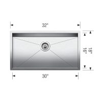 Blanco QUATRUS U 1 Super Single Kitchen Sink 401248 - Image 4