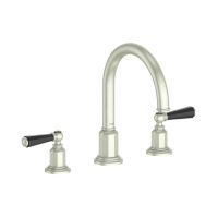 Brushed Nickel Black Handle Faucet