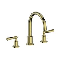 Brushed Gold Classic Widespread Faucet Traditional Style