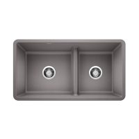 Blanco Precis Metallic Gray Low Divide Sink 402068