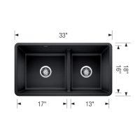 Blanco Precis U 1.75 Low Divide Kitchen Sink Silgranit - Image 11