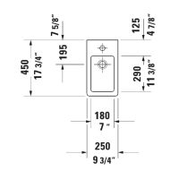 Duravit Vero 10" Wall Mounted Bathroom Sink 070225 - Image 4