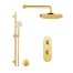 Aquabrass Brushed Gold Thermostatic Shower Kit