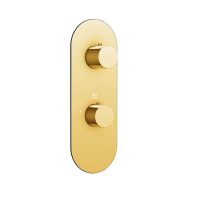 Aquabrass Brushed Gold Thermostatic Shower Kit - Image 2