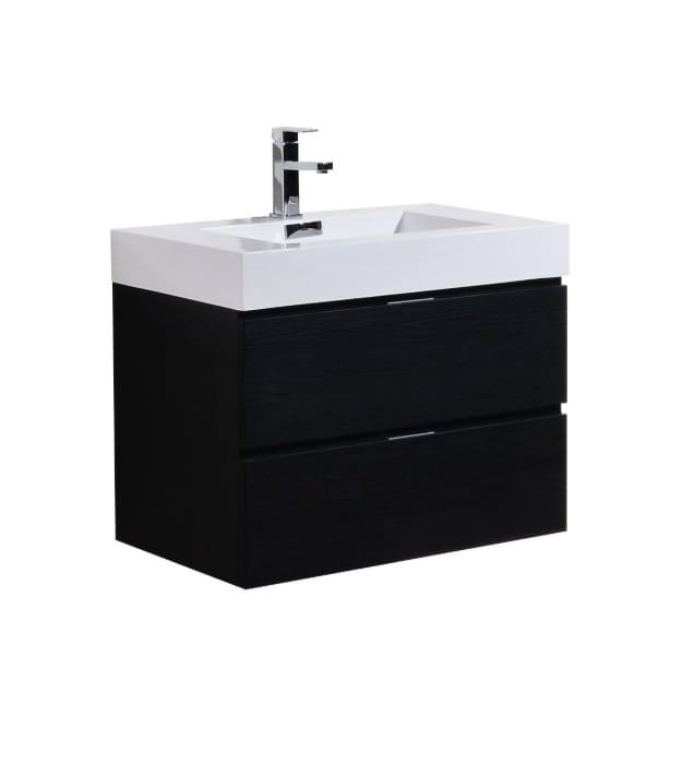 Kubebath Bliss BSL30 30" Wallmount Bathroom Vanity 9 Kubebath Bliss BSL30 30" Wallmount Bathroom Vanity - Image 2