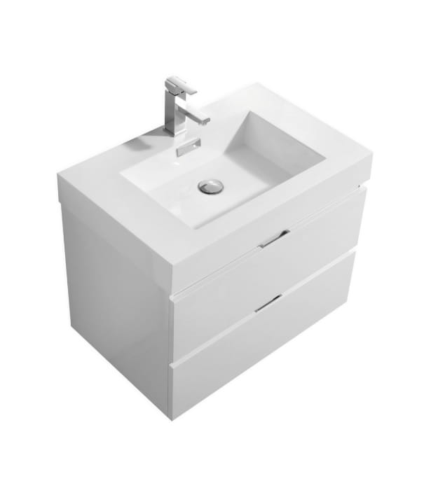 Kubebath Bliss BSL30 30" Wallmount Bathroom Vanity 11 Kubebath Bliss BSL30 30" Wallmount Bathroom Vanity - Image 4