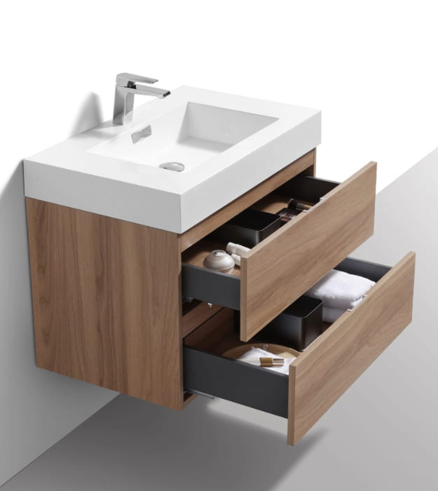 Kubebath Bliss BSL30 30" Wallmount Bathroom Vanity 14 Kubebath Bliss BSL30 30" Wallmount Bathroom Vanity - Image 7