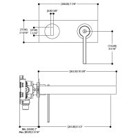 Aquabrass TIME Wallmount Lavatory Faucet 51N29 - Image 3