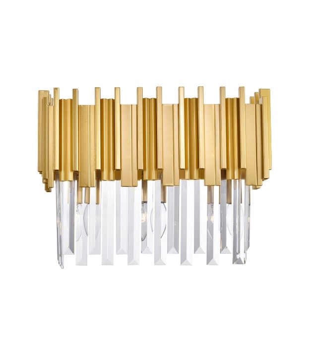 Deco 3 Light Medallion Gold Vanity Light 1112W17