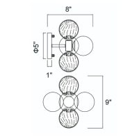 Pallocino 3 Light Sconce With Chrome Finish - Image 5
