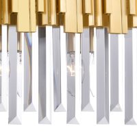 Deco 3 Light Medallion Gold Vanity Light 1112W17 - Image 5