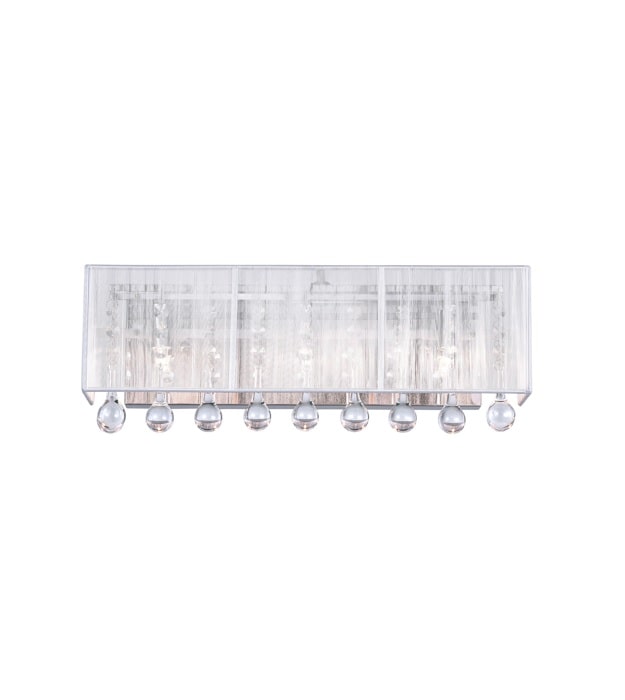 Water Drop 3 Light Vanity Light Chrome Finish