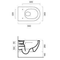 Catalano Sfera 55 Wall Hung Toilet With Seat - Image 14