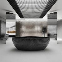 Bagno Italia Moderno 72" Solid Surface Carbon Fiber Tub MO999183CF