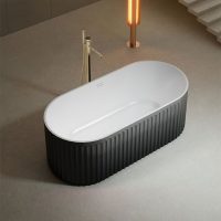 Bagno Italia Maestro- 59" / 67" Ombre Black Bathtub