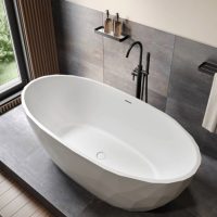 MAAX Fura Matte White 6732 Acrylic Freestanding Bathtub - Image 4