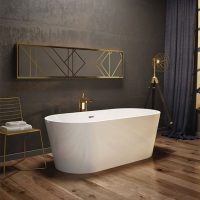 MAAX Louie 6731 Acrylic Freestanding Center Drain Bathtub